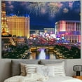thumbnail image 2 of Autua Las Vegas Night Background Casino City Night Fireworks USA Cityscape Hotel and Casino Background Las Vegas Theme Party Decoration Photo Studio Props 40x30inch, 2 of 6