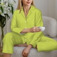 thumbnail image 5 of Xecao Print Women Pajamas Set Soft Sleepwear Pjs long Sleeve Button Down Nightwear with Long Pants, 5 of 6