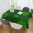 thumbnail image 5 of 60"x90" St Patrick's Day Clover Tablecloth, Waterproof Washable Polyester Square Table Cover Durable Tablecloth for Kitchen Dining Table Party Decor, 5 of 7