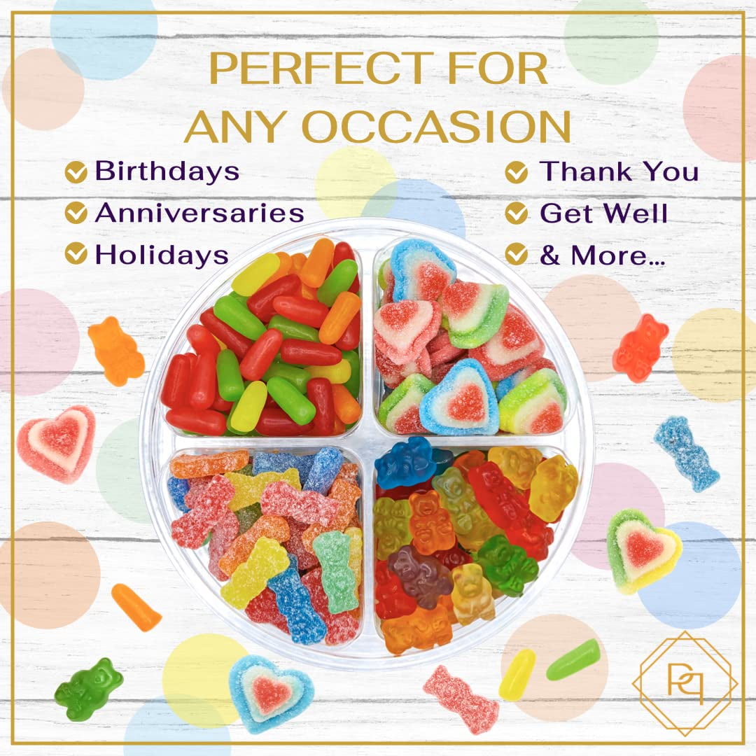 Purple Plum Thank You Candy Platter Bulk Candy Variety Pack, 4 Flavors