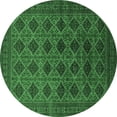 thumbnail image 1 of Ahgly Company Indoor Round Oriental Emerald Green Industrial Area Rugs, 3' Round, 1 of 4