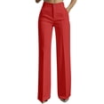 thumbnail image 2 of Bloomae Womens Wide Leg Dress Pants 2026 Business Casual Flowy Work Office Palazzo Pants High Waisted Slacks Trousers with Pockets Red XXL, 2 of 8