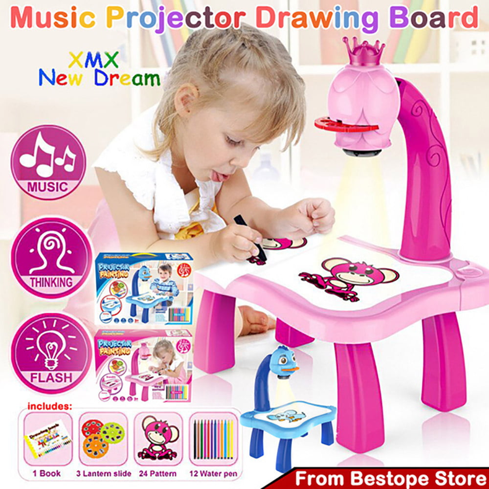 Details about   3 in 1 Projection Graffiti Painted Kids Early Learning Painting Gift Desktop 