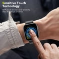 thumbnail image 5 of 2 Pack Privacy Case for Apple Watch Screen Protector, Anti-Spy Tempered Glass Film Apple Watch Cover Hard PC Case Bumper for iWatch Series 9/8/7 - Black + Transparent 45mm, 5 of 10