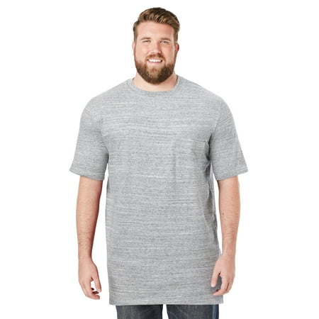 Boulder Creek By Kingsize Men's Big & Tall Heavyweight Longer-Length Pocket Crewneck T-Shirt