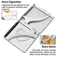 thumbnail image 5 of Fashion Blue Heart Decal Metal Cigarette Case 84 mm 3.34 inch Extra Large 20pcs Capacity,RFID Blocking Credit Card Wallet (Silver), 5 of 7