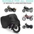 thumbnail image 5 of Funda protectora impermeable para moto scooter funda exterior 210D - protege de excrementos de pájaros, polvo, nieve, lluvia, viento, 230 x 95 x 125 cm, 5 of 5