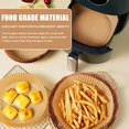 thumbnail image 4 of 100Pcs Air Fryer Liners, 8 Inch Non-Stick & Oil Proof Disposable Parchment Paper – Effortless Cleanup for 5-8 qt Basket, Perfect for Healthy Cooking & Family Meals (Round), 4 of 5