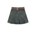 thumbnail image 3 of Women's Summer Denim Skirt Y2k Blue Skirt Girls High Waist Elegant Harajuku Korean Vintage Pleated A-Line Mini Short Skirt -Light Blue-S, 3 of 7