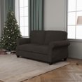 thumbnail image 2 of Miekor Furniture Sofa with Solid Wood Frame,, Comfy Sofa Couch with Extra Deep Seats, Modern 2 Seater Sofa, for Living Room Apartment Lounge, brown W4US9390, 2 of 6