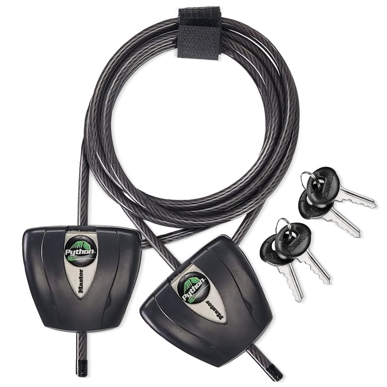 Master Lock Python Cable Lock 6ft, Braided Steel (2-pack) photo 1