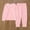 Pink, variant on Kid Pajamas Set Solid Crewneck Top Trousers Casual Pajamas Set Boys Pajamas 4-5 Years