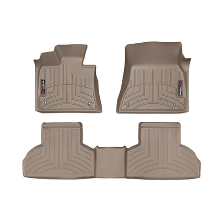 WeatherTech Custom Fit FloorLiners compatible with BMW X5 35d, X5 40e, X5 M, X6 M, X6 50i, X5 35i - 1st & 2nd Row, Tan