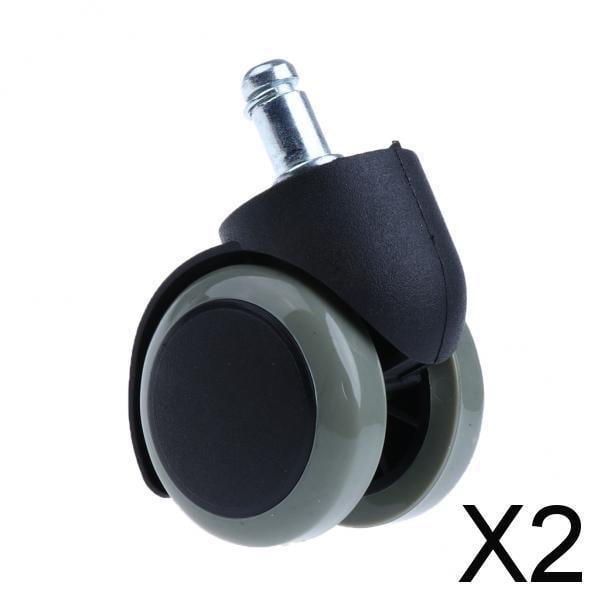 Rueda universal para silla de oficina,Ruedas para silla de oficina de 2 pulgadas,Reemplazo de ruedas de silla de oficina,Rueda universal de caucho PU nailon,Rueda de rodillos,Rueda de 2 piezas