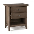 thumbnail image 2 of Amherst SOLID WOOD 24 inch Wide  Bedside Nightstand Table in Farmhouse Brown, 2 of 7