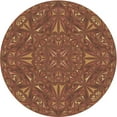 thumbnail image 1 of Ahgly Company Machine Washable Indoor Round Transitional Fire Brick Red Area Rugs, 6' Round, 1 of 7