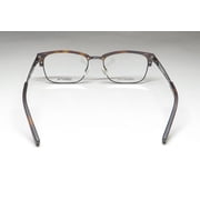 Claiborne 247 Full Rim Rectangular Brown Havana Eyeglasses