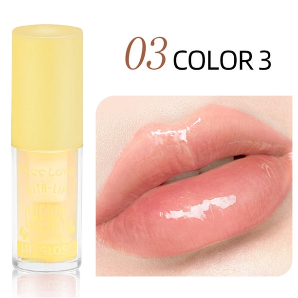 Set de Aceite Labial 6 Colores | Brillo Hidratante Hidratante | Brillo transparente no pegajoso con superposición de color base | Nutritivo Suave Acabado Liso | 5ml cada uno | Para labios secos y