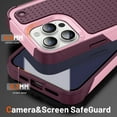 thumbnail image 5 of SaniMore for iPhone 12 Pro Max 6.7 inch Case Rubber, Heavy Duty Body Shockproof Bumper Cover Military Grade Anti-Scratch & Anti-Fingerprint Outdoor Rugged Case for iPhone 12 Pro Max 2020, Rose, 5 of 10