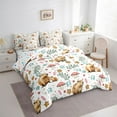 thumbnail image 3 of Homewish Cartoon Capybara 7-Piece Bedding Comforter Set,Rustic Flower Mushroom King Bedding Sets,White Brown Green Bed Sheets For Girls Kids,Ultra Soft Home Decor Reversible, 3 of 8