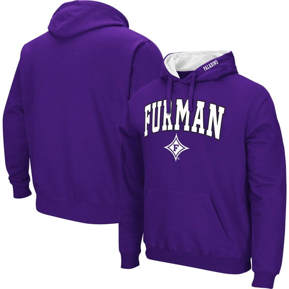 Men's Colosseum Purple Furman Paladins Arch & Logo Hoodie
