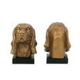 thumbnail image 5 of A&B Home Bronze Hound Dog Head Resin Bookend Set, 7" x 5.9" x 8.7", 5 of 8