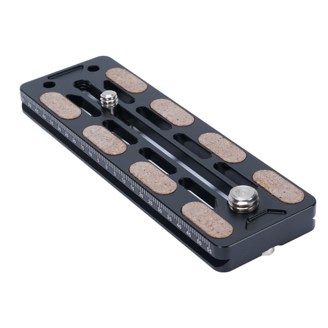 Placa Base Para Trípode De Cámara, Tornillos De 1/4 Y 3/8 De Pulgada Placa De Liberación Rápida Almohadilla Antideslizante De aleación De Aluminio Escala De 110 Mm Para