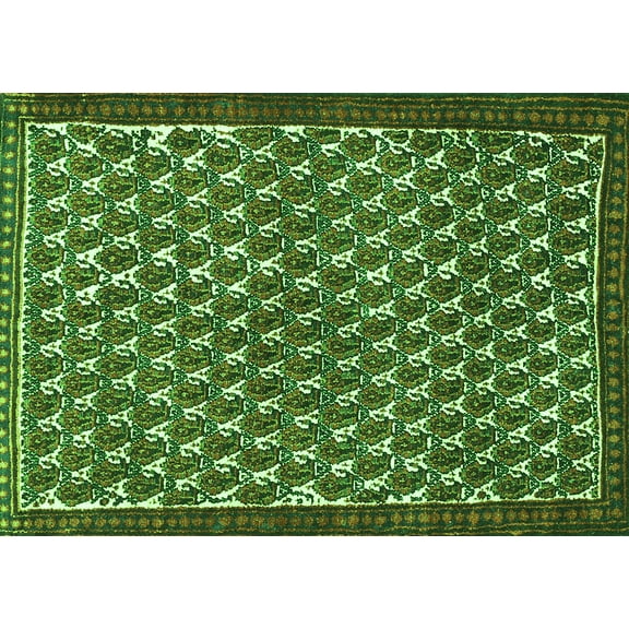 Ahgly Company Indoor Rectangle Persian Green Traditional Area Rugs, 5' x 7'