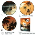 thumbnail image 3 of Designart "Tranquil Sunset In Tangerine Twilight In The Tropics II" Palms & Palm Trees Floater Framed Canvas Art Print, 3 of 5