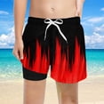 thumbnail image 2 of Boys Swim Trunks with Compression Liner Toddler Swimsuit Boy Swim Shorts Bathing Suits Boxer Brief Swimming Trunks, 2 of 4