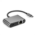 thumbnail image 1 of Adaptador USB C A Ethernet de 1000 Mbps, Puerto de Carga Tipo C PD3.0, Adaptador de Red Tipo C A RJ45, Adaptador de Red LAN para PC., 1 of 5