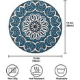 thumbnail image 7 of Coolnut Mexican Talavera Placemats Round Table Mats Non-Slip Washable Heat Resistant Waterproof Placemat for Kitchen Dining Coffee Table 15.4"（6PCS） Home Decor, 7 of 7