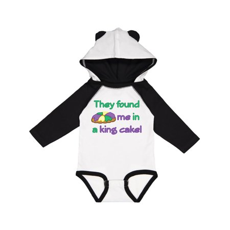 

Inktastic They Found Me in a King Cake Gift Baby Boy or Baby Girl Long Sleeve Bodysuit