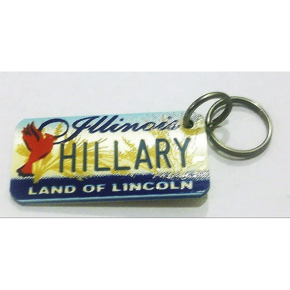 Illinois Land of Lincoln "Hillary" Keychain, Key Holder, Key Ring New