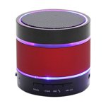 7 Colors LED Light Bluetooth Speaker Wireless Portable bluetooth speaker Surround bluetooth speaker Stereo Sound Waterproof Speaker, Red