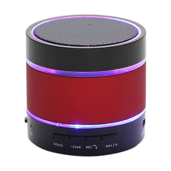7 Colors LED Light Bluetooth LED bluetooth speaker LED Speaker Wireless Portable Surround Stereo Sound Waterproof Speaker, Red