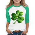 thumbnail image 2 of Hauts Décontractés Élégants à Manches Raglan pour Garçons Filles, T-Shirt Graphique de la Saint-Patrick pour Enfants, Blouses à Manches Longues Col Rond pour Tout-Petits Jeunes, Doux Respirant pour l'École Usage Quotidien Fête Défilé, 2 of 6
