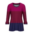 thumbnail image 5 of Utoimkio 3/4 Sleeve Tunic Tops for Women Plus Size V Neck Casual Floral Print Shirts Loose Fit Lightweight Tee Blouses for Women, 5 of 5