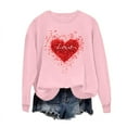 thumbnail image 2 of Elvqul Womens Sweatshirts Crewneck Shirts Tunic Fashion Valentine's Day Pullover Sweatshirts for Women Long Sleeve, 2 of 6