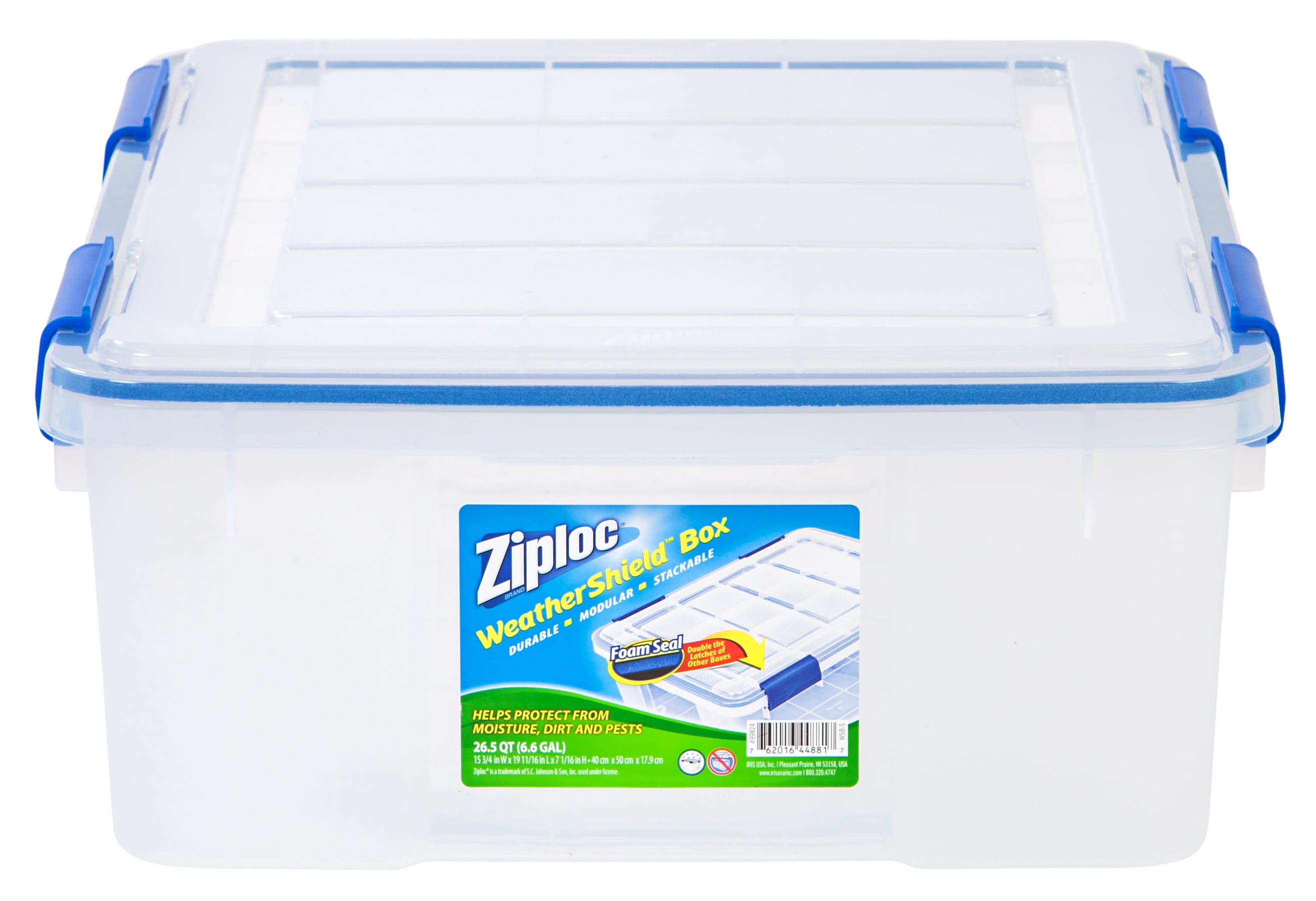 Ziploc 60-Quart (15 Gallon) WeatherShield Storage Box, clear, 4-Pack -  Walmart.com