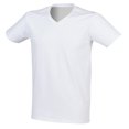 thumbnail image 2 of Skinni Fit Men - Camiseta elástica de manga corta con cuello de pico V Tacto suave Modelo Feel Good hombre caballero (Blanco), 2 of 2