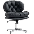 thumbnail image 1 of HOMCOM Armless Office Chair Desk Chair with Wide Thick Padded Seat, Black, 1 of 10