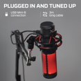 thumbnail image 2 of Refurbished (Good) HyperX QuadCast Wired Multi-Pattern Electret Condenser Microphone - HX-MICQC-BK (4P5P6AA), 2 of 5