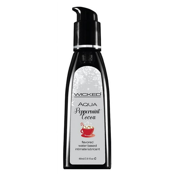 Aqua Peppermint Cocoa Flavored Water Based Lube - 2 Oz.