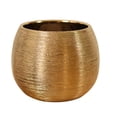 thumbnail image 1 of 1 Pce Pot de Fleurs en Céramique Plaqué Or Vase Rond pour Plantes Succulentes (Doré), 1 of 8
