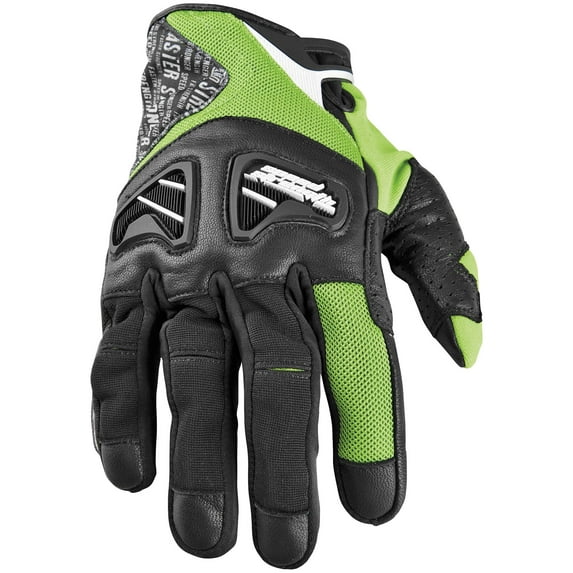 Speed & Strength Run With The Bulls Leather and Textile Gloves Green Sm 87-6385