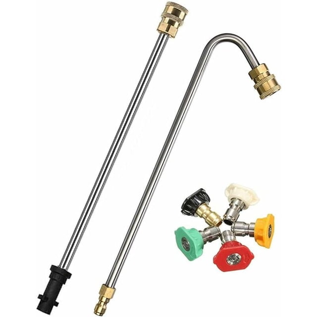 High-Pressure Washer Extension Wand For Hard-To-Reach Areas, Stainless Steel Universal Fit With Quick Disconnect, Gutter Cleaner Attachment For Your Cleaning Needs