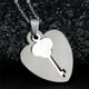 thumbnail image 3 of Del Corazón De Acero Inoxidable Colres Colgante De Corazón De Bloqueo De Para s Mujeres Salvador Amor Collares corazón, 3 of 9