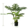 thumbnail image 2 of PARMPH 3 ft Artificial Philodendron Tree in Plastic Pot, 2 of 8