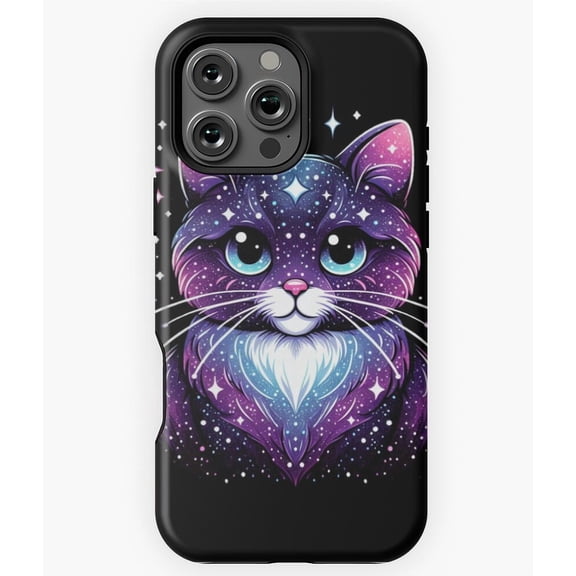 Purple Cat Paw Glowing Space M2931 Phone Case for iPhone 17 16 15 14 13 12 11 Pro Max